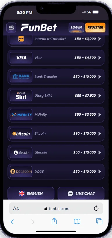 Funbet Zrzut ekranu 1